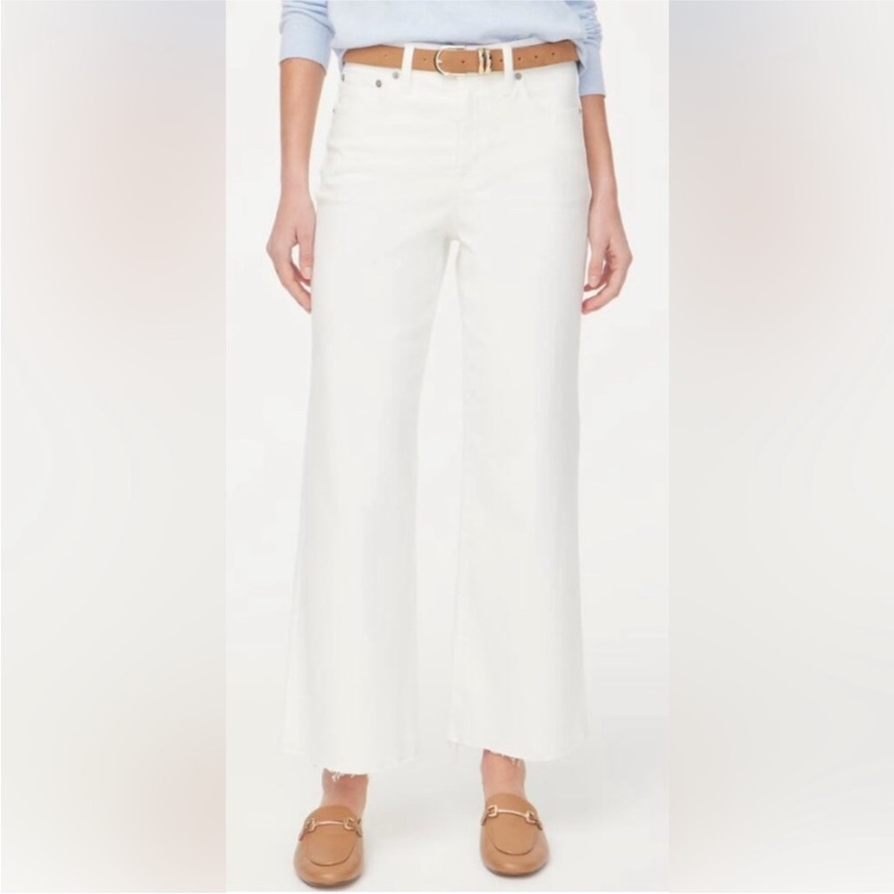 J. Crew Slim Wide Leg Jeans with Frayed Hem sz30